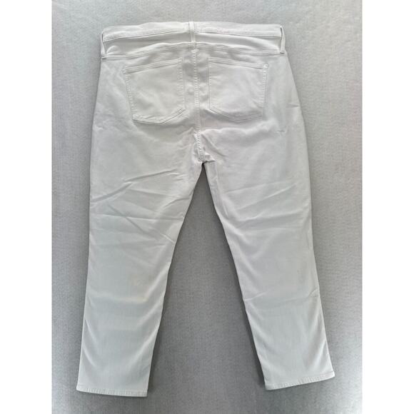J.Crew 10" Vintage Slim Straight Jeans Women's 36 White Stretch Denim Button Fly - Picture 16 of 16